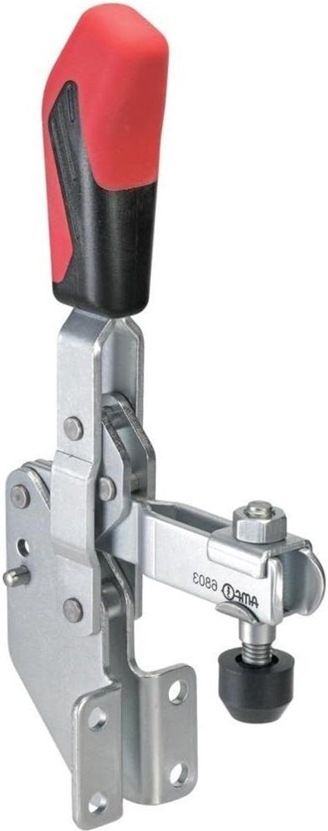 Verticale Klemhouder - Spanhouder Zijmontage - Werkstuk Spannen - Veiligheidsklemstuk Vingerbescherming - 1.1kn Neerwaartse Druk - Rood