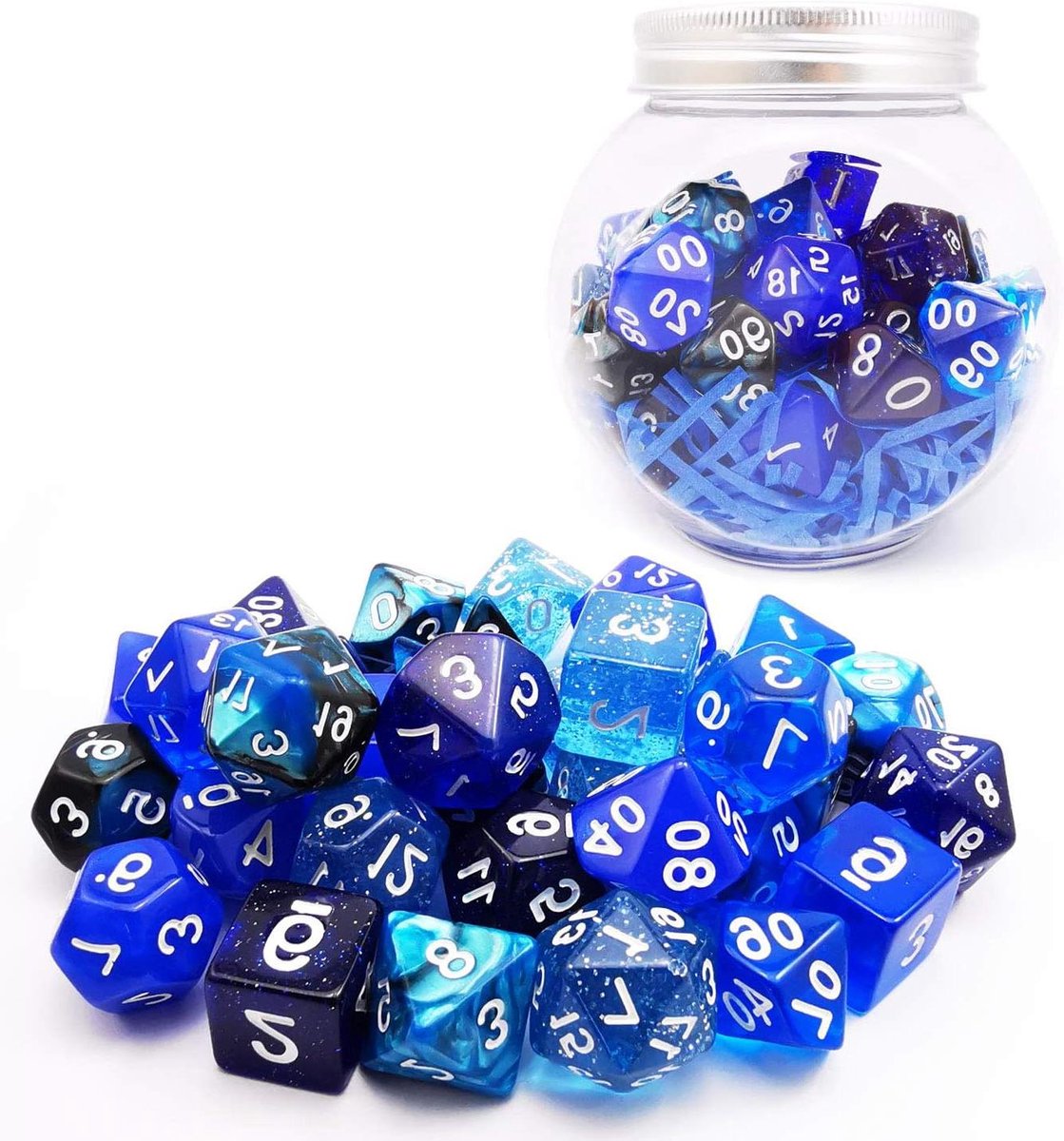 RPG Dobbelstenen Set - Dobbelstenen Dungeons and Dragons - Rollenspellen Spelen - 35 Stuks 5 Kleuren - Standaard Formaat