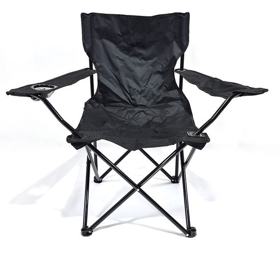 Campingstoel Opvouwbaar Zwart