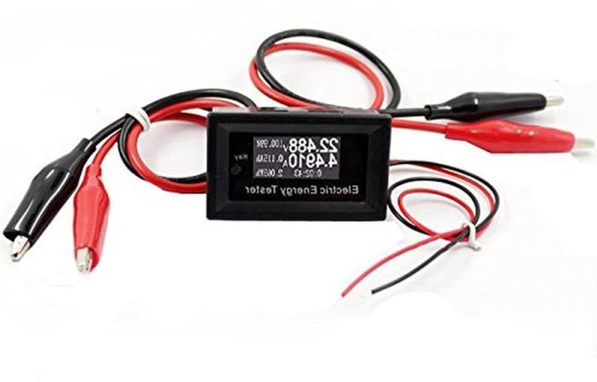 Digitale Energiemeter - Spanningsmeter Ampèremeter - Stroom Meten - Hoge Nauwkeurigheid 5-Bits - 150 V 20 A - Zwart