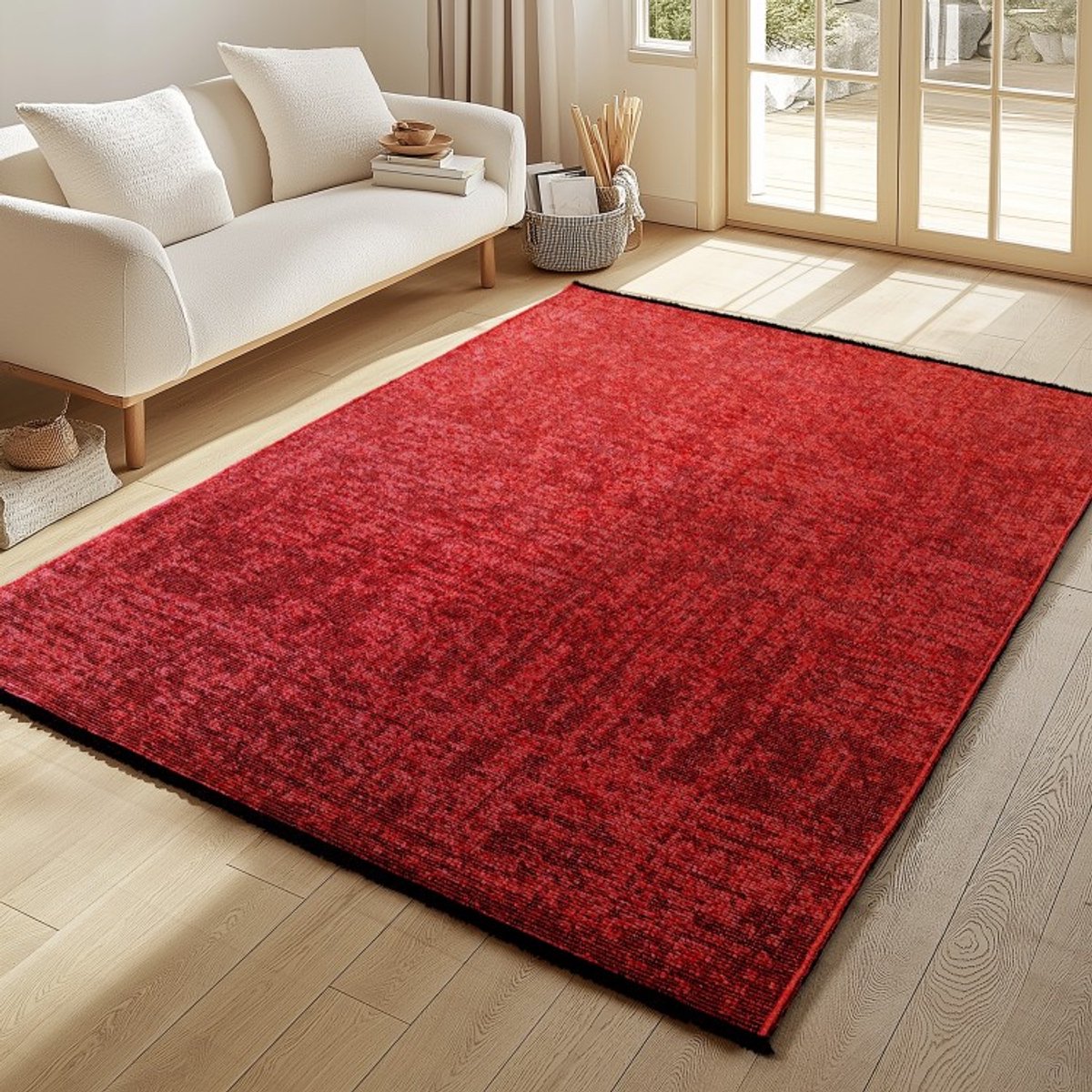 Binnenkleed met marmerpatroon, gemaakt van katoenen chenille, modern design, comfortabel en wasbaar. 160x230 cm