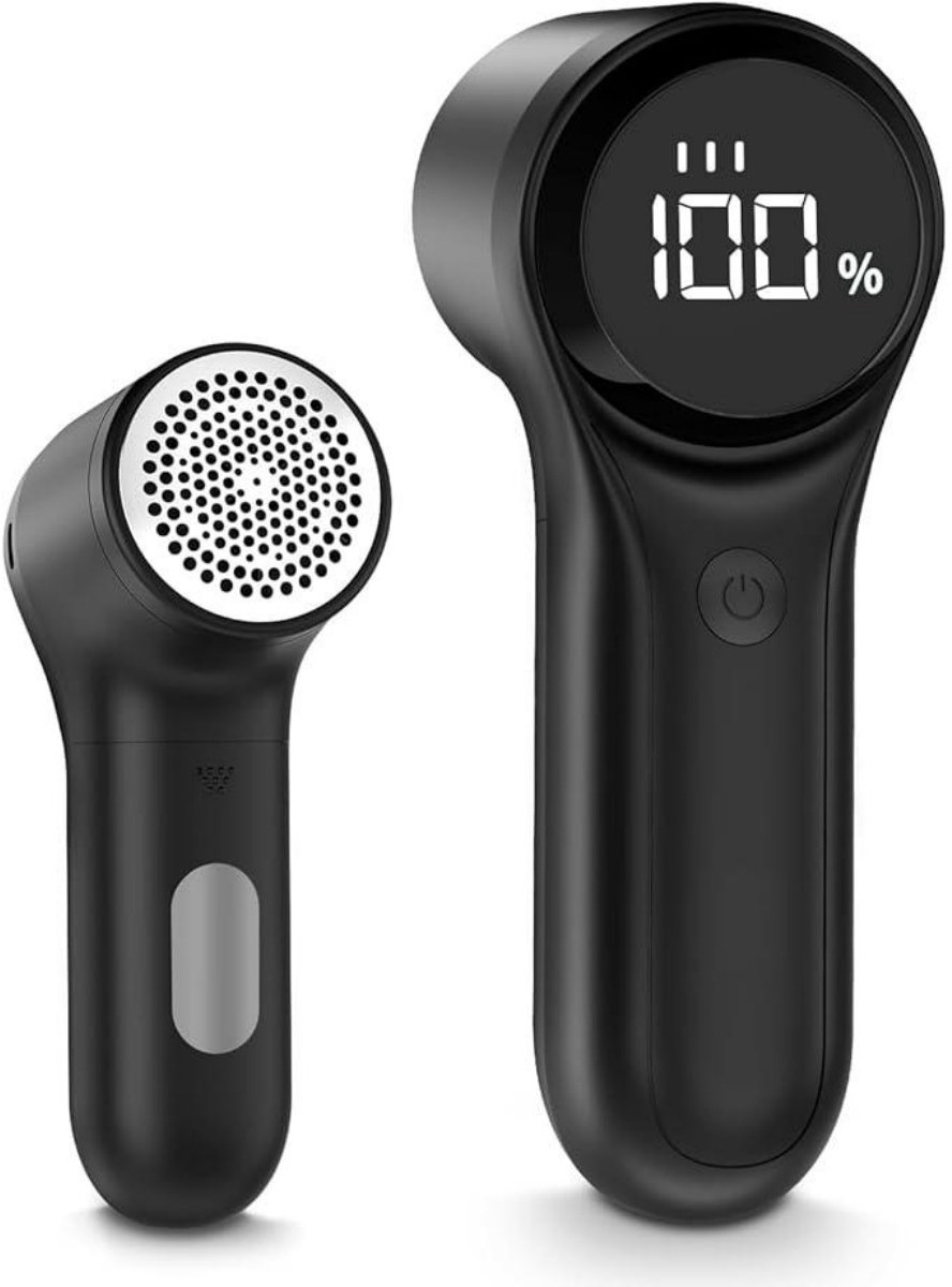 GELLDG Pluisverwijderaar - Elektrische Fusselverwijderaar met USB-Oplaadbaarheid, 3 Snelheidsstanden en LED-Display - Geschikt voor Verschillende Stoffen - Kunststof - Zwart