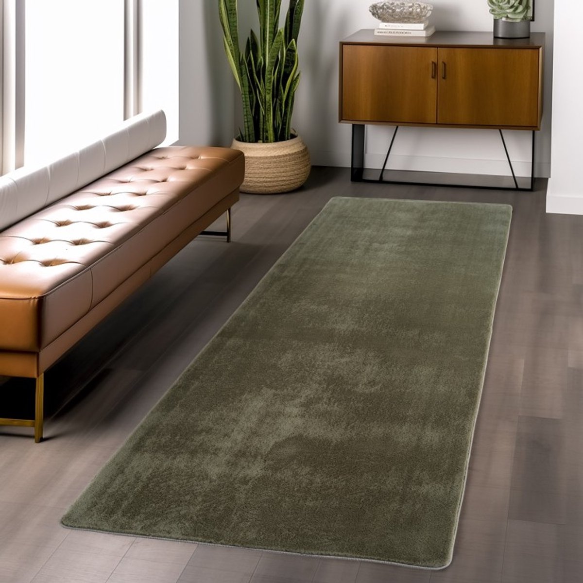 TapisTrend Designer tapijt Groente Groen vloerkleed voor binnen, geschikt voor woonkamer en slaapkamer, comfortabel, antislip, voor dagelijks gebruik, foto 4
