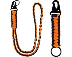 Sterke Gevlochten Lanyard met Karabijnhaak, Duurzame Sleutelhanger Lanyard voor Camera, Sleutels en Reizen, Paracord Sleutelhanger met Heavy Duty Ontwerp