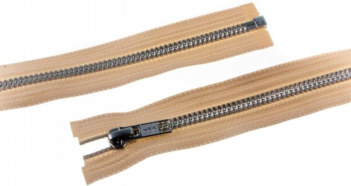 Lange Metalen Rits - Open Einde Rits - Grote Voorwerpen Naaien - Stevige Metaal Kwaliteit - 180 cm Lengte - Zilver