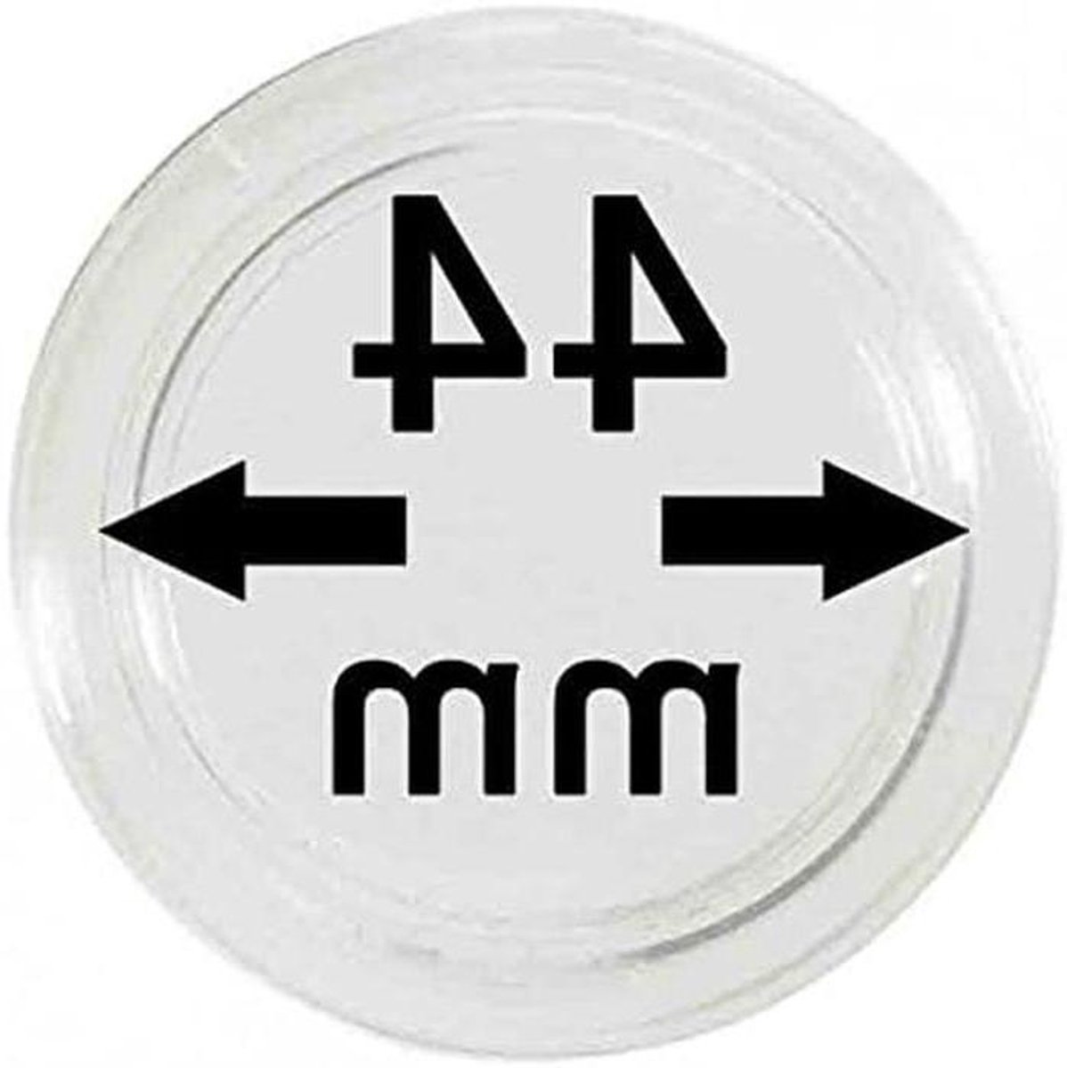 Muntdoosjes - Muntcapsules - Munten bewaren - Krasbestendig oppervlak - Ø 44 mm - Transparant