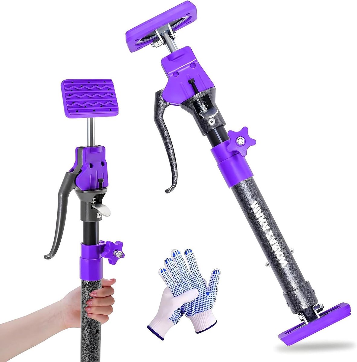 Steunpaal Kast - Gereedschap Derde Hand - Kasten Monteren - Verstelbaar Telescopisch - 15.8 - 23.6 Inch - Paars