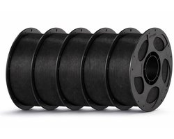 PETG 5kg Zwart Filament Zwart Bundel 5KG (5x1KG) – 1.75mm – Sterk & Duurzaam – 3D Printer Filament – Diep Zwart Geeetech