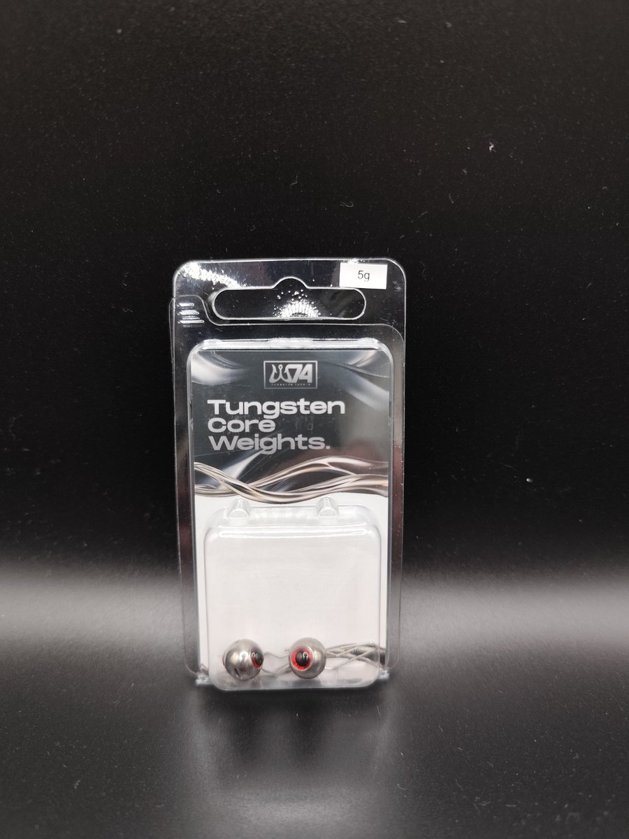 W74 Tungsten Tackle Tungsten Vision Flex Head With Red Eyes (2pcs) 1g