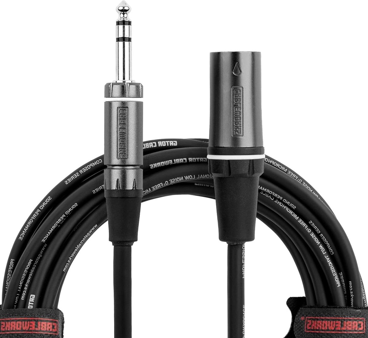 XLR Kabel - Microfoonkabel TRS - Muziek Opnemen - Met Kleuridentificatie - 6 meter - Zwart