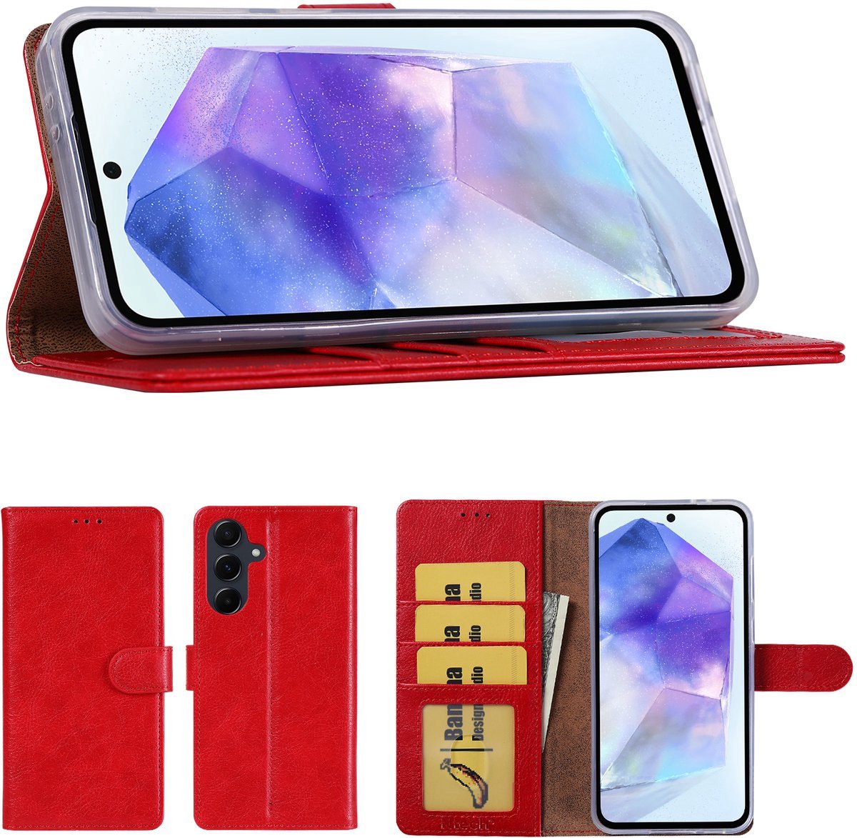 Hoesje geschikt voor Samsung Galaxy A37 hoesje - Arara bookcase - Rood