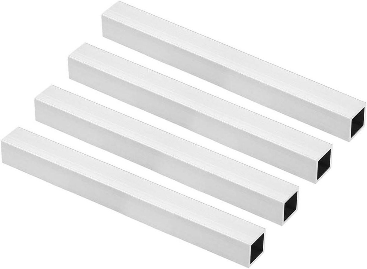 Aluminium Vierkante Buis - Aluminium Profiel - Doe-het-zelf Projecten - Naadloze Constructie - 20x20x1.5mm 200mm - Zilver