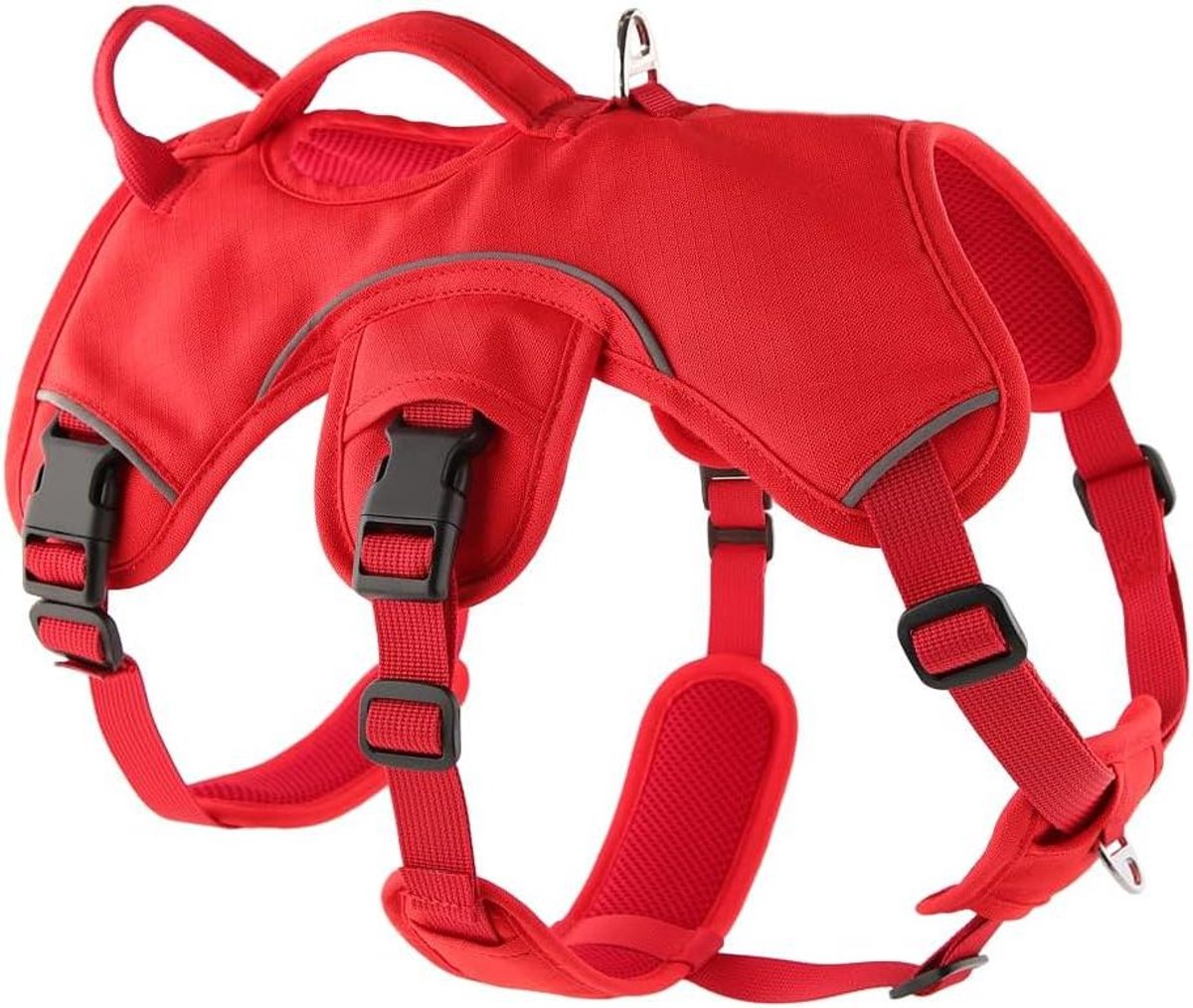 Hondenharnas Windhond - Ontsnappingsbestendig Tuigje - Veilig Uitlaten Hond - Ontworpen voor Windhond Lichaamsvorm - Maat XS - Rood