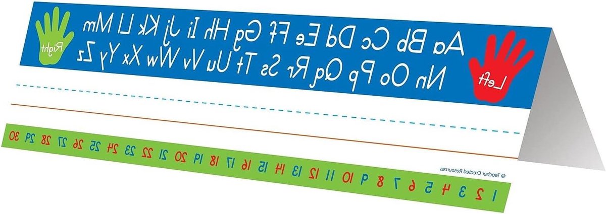 Naamplaten Alfabet - Etiketten Leren - Klaslokaal Inrichten - Extra Lang Stevig - 11-1/2" x 7" - Meerkleurig
