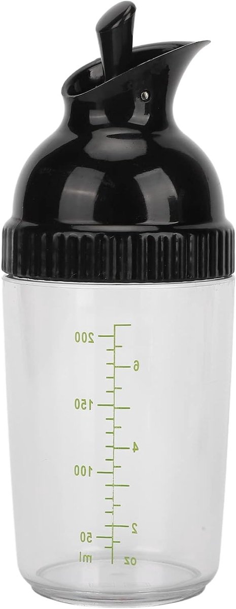 200ml Saladedressing Shaker voor het Maken van Dressings, Lekvrije Dressing Pot met Deksel, Keukenopslag voor Sauzen en Specerijen, Vaatwasmachinebestendig