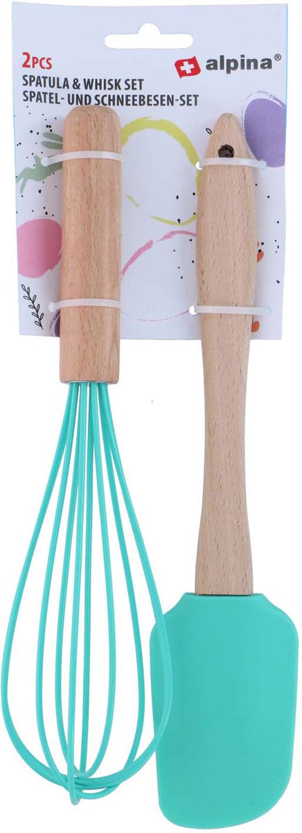 Alpina houten spatel en garde set - 2 stuks