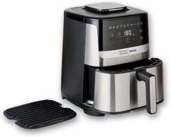 Tefal Easy Fry Silence EY55JDE0 - Heteluchtfriteuse - Airfryer XXL - 5.6 Liter - 1700W - Met Grillfunctie - Digitaal Touchscreen - Zwart/Zilver