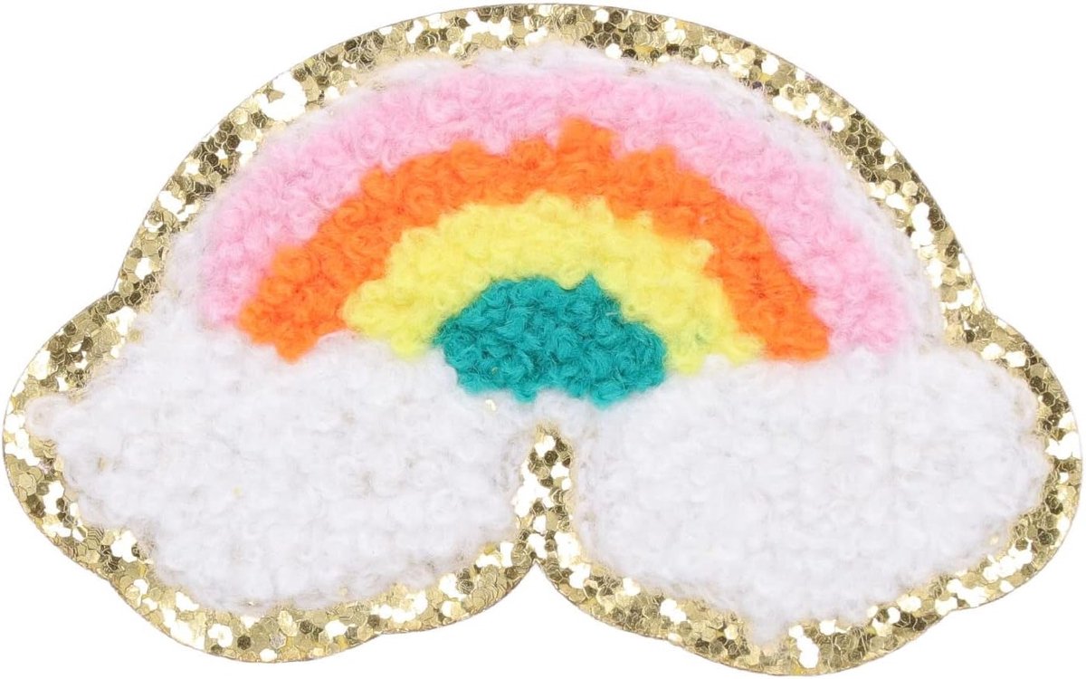 DIY Borduurpatches voor Kleding - 6 Stuks Regenboog Patches voor Jurken, Broeken en Hoeden, Ideaal voor Naai- en Borduurprojecten