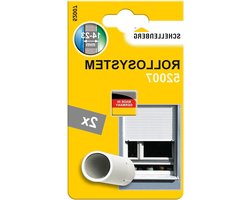 Rolluik Aanslagstop - Rolluikstopper Stopper - Voorkomt Intrekken - Voor Mini Maxi Systemen - 20x40 mm 2 Stuks - Wit
