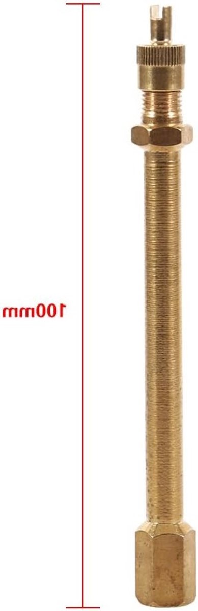Verlengstuk voor autobandventielen 140mm messing adapter voor betere luchtdichtheid en eenvoudig gebruik — afbeelding 2
