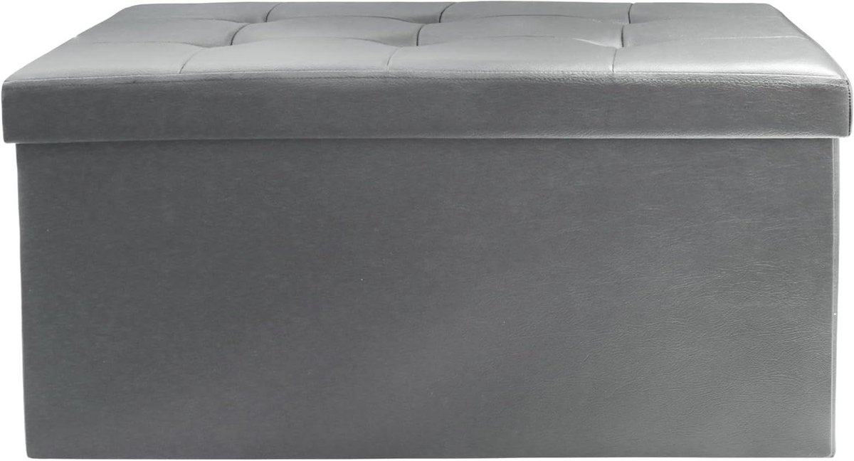 Opbergbank Pliable - Opbergkist Zitbank - Ruimte Besparen - Design en Praktisch - 76x37.5x37.5 cm - Grijs