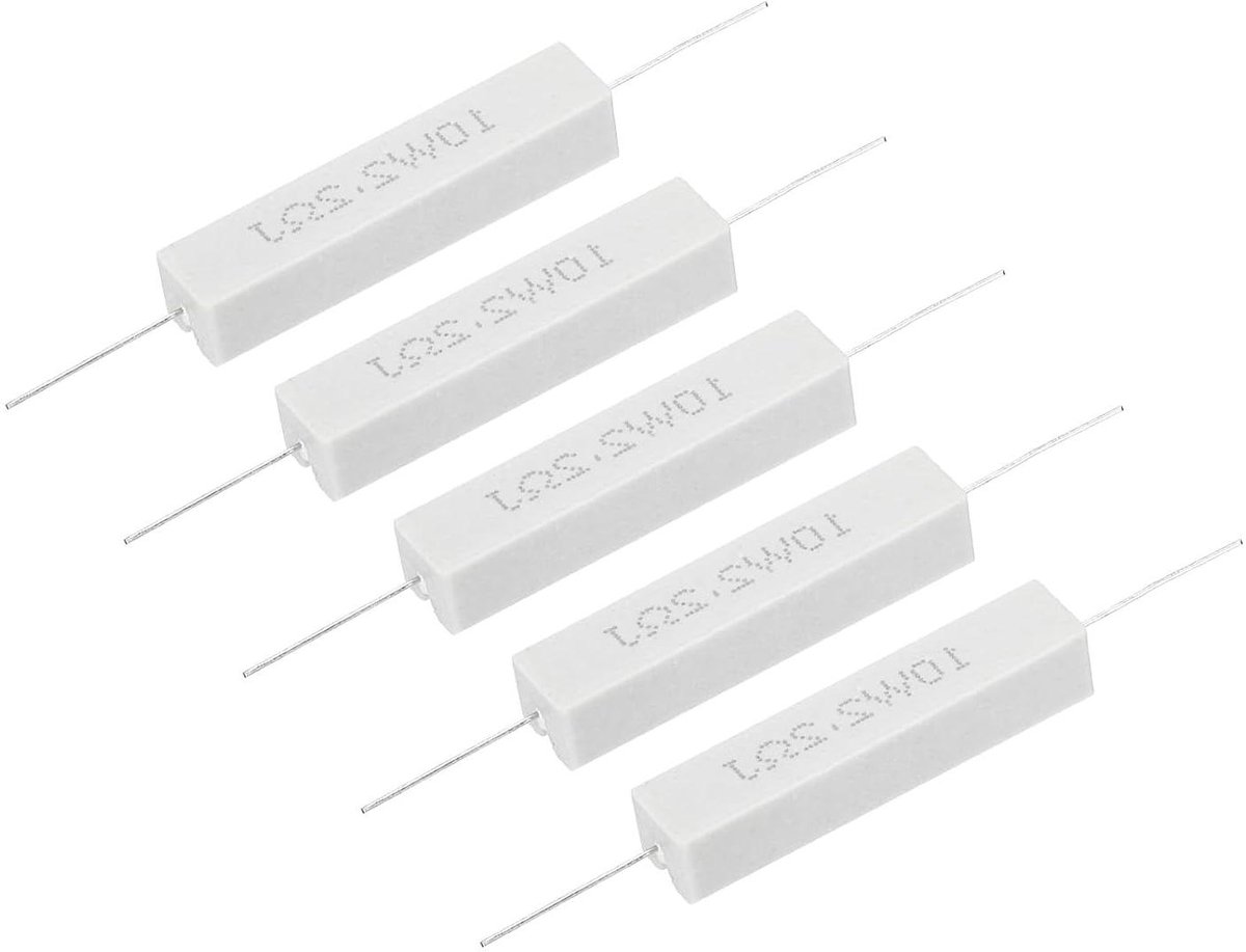 Keramische Weerstanden - Cement Weerstanden Kit - Elektronica Reparatie - Hoge Vermogensdissipatie - 10 W - Wit