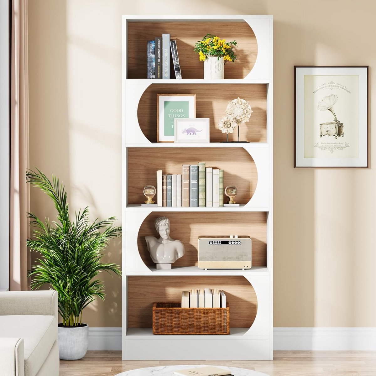 Luxe Boekenkast – Wit – 30x80x180 cm – Industrohome