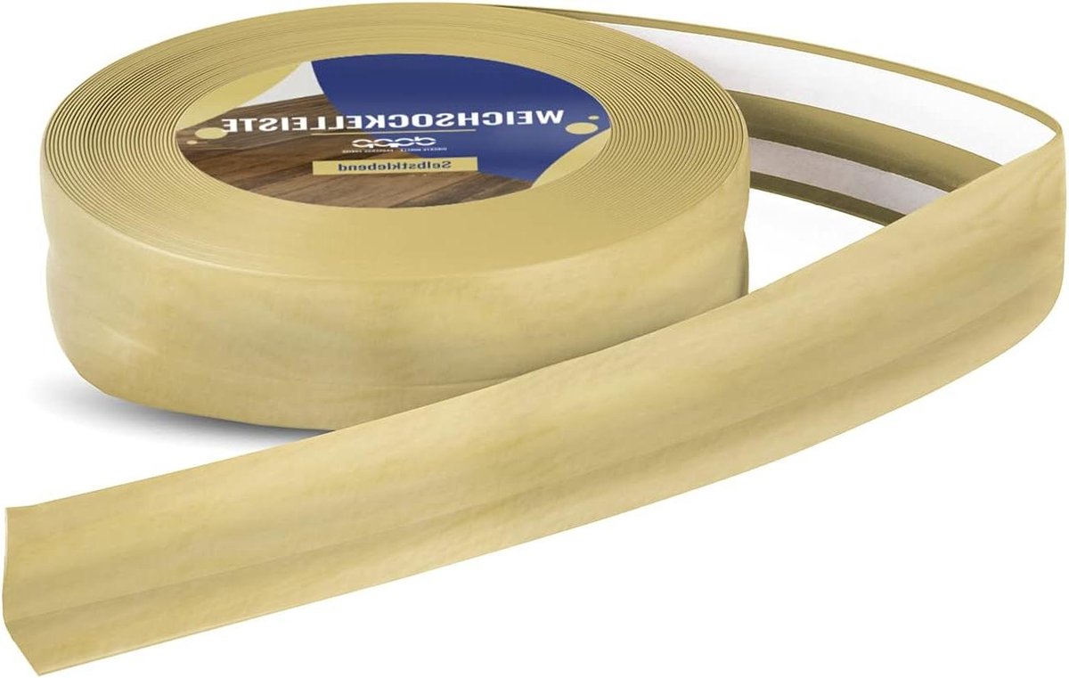 Zachte Plint - Vloerlijst Hoekprofiel - Vloeren Afwerken - Zelfklevend Flexibel PVC - 5m 32x23mm - Pijnboom