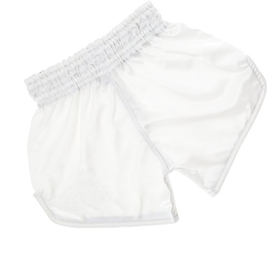 KO Fighters Classic Muay Thai Shorts Blanc - Short de kickboxing