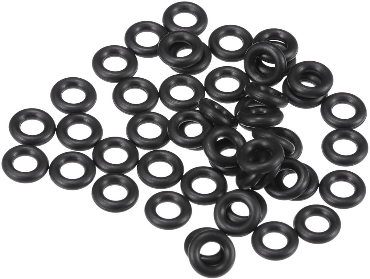 Universele O-ring Afdichting - Rubberen Ring - Lekkages Voorkomen - Duurzaam NBR-Rubber - 3mm ID x 1.5mm CS - Zwart