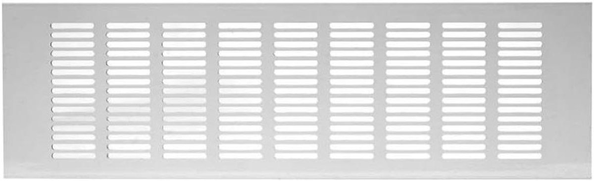 Aluminium ventilatierooster - Meubelrooster lucht - Meubelventilatie - Brugplaat montage - 120 x 500 mm - Wit
