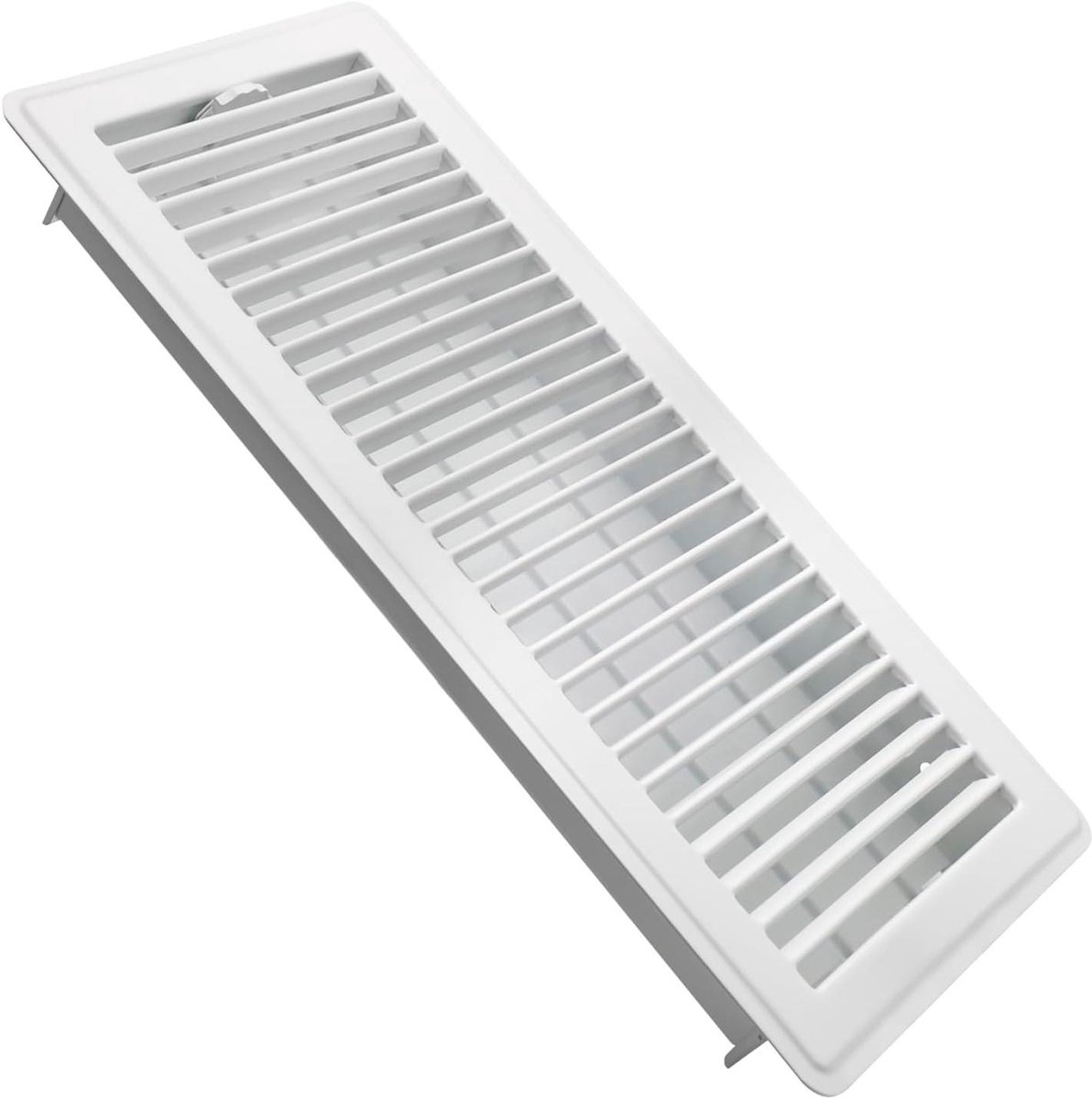 Vloerventilatie - Vloerrooster Ventilatie - Luchtstroom Regelen - Roestbestendige Afwerking - 6x14 Inch - Wit