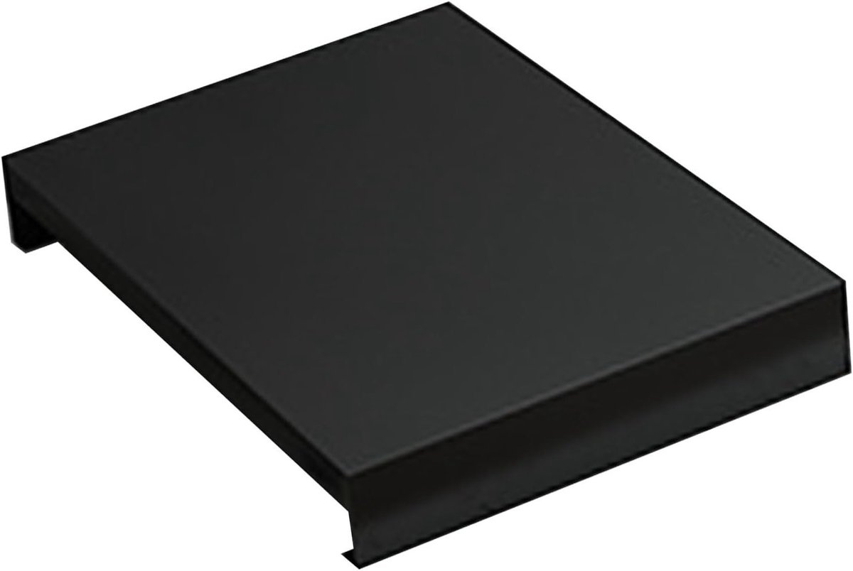 RVS Gasfornuis Beschermer, Hittebestendig, Bescherming voor Branders en Aanrecht, Extra Werkruimte voor Standaard Gasfornuizen en Kleine Keukens, Zwart, 55 x 42 cm