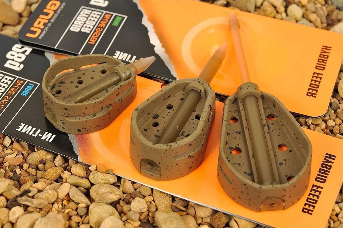 Inline Feeder - Voederkorf Vis - Vissen Aas Presenteren - Veel Gaten Snel Aas Lossen - 32g Medium - Loodkleur