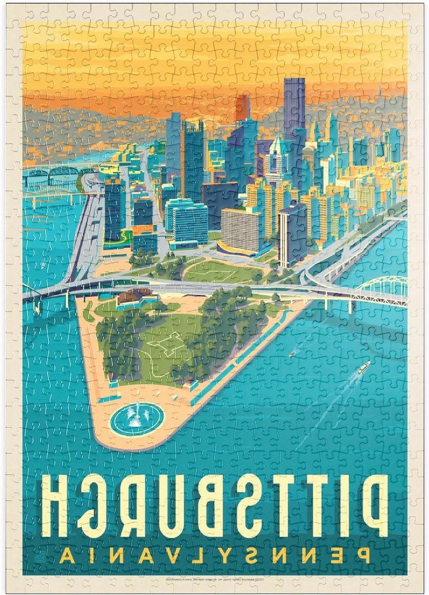 Legpuzzel Vogelvlucht - Vintage Poster Puzzel - Ontspannen Tijd Verdrijven - Hoge Resolutie Print - 500 Stukjes - Meerdere Kleuren