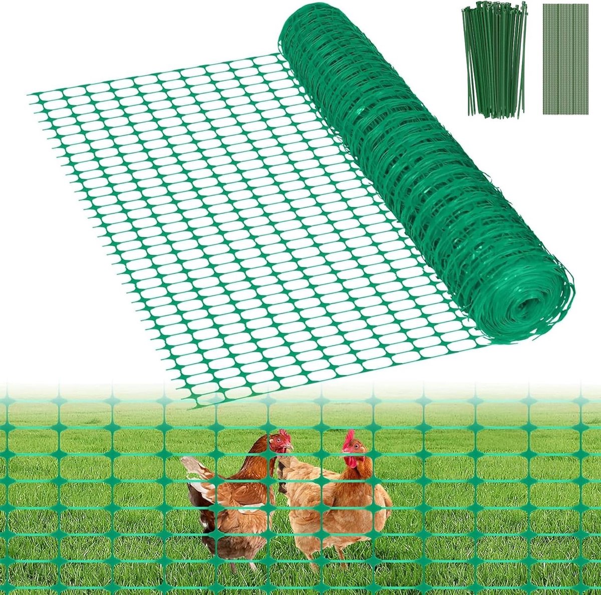 Beschermingsnet Rol - Afscherming Kunststof - Tuin Afscheiden - Zacht en Snijdbaar - 80M x 1 - Groen