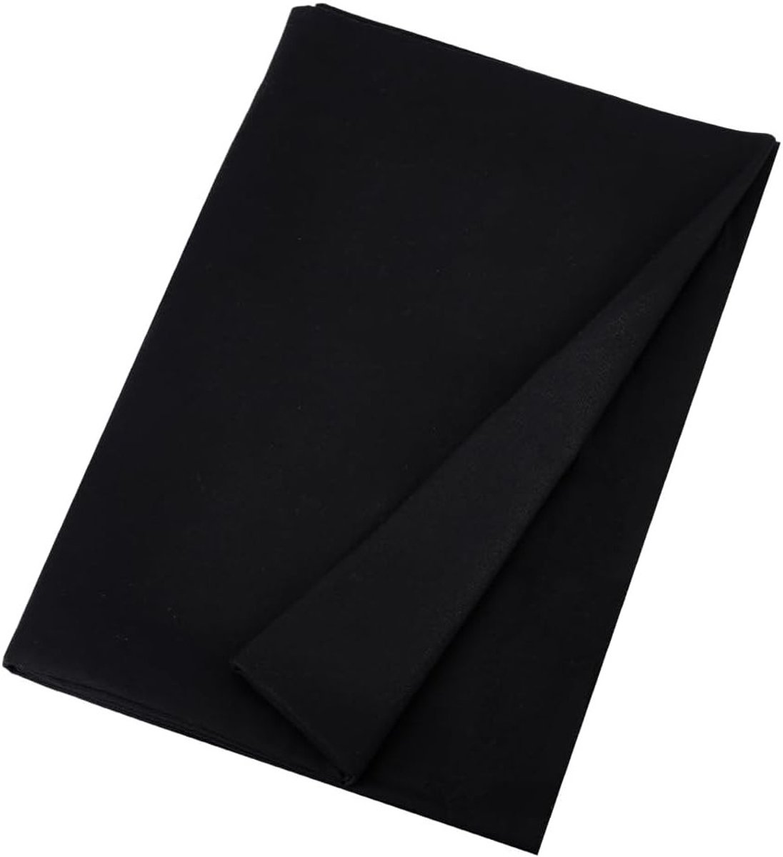 2x1.5m Zwart Katoenen Canvas Stof - 0.7mm Dikke Natuurlijke Katoen voor Kleding, Quilten en DIY Projecten