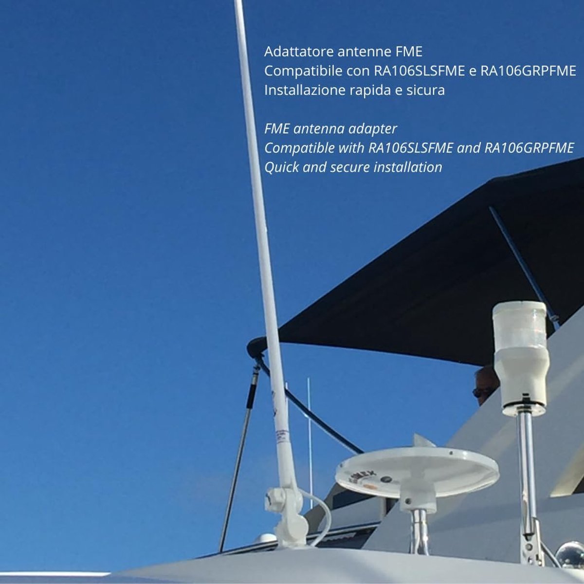 FME naar SO239 Adapter - Connector Kabel - Maritieme Connectiviteit - Glomeasy Systeem - 1 Stuk - Zilver