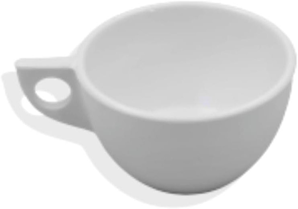 Espressokopje Melamine Koffiekopje Herbruikbaar Koffie Drinken Gemaakt in Italië 95 cm Wit