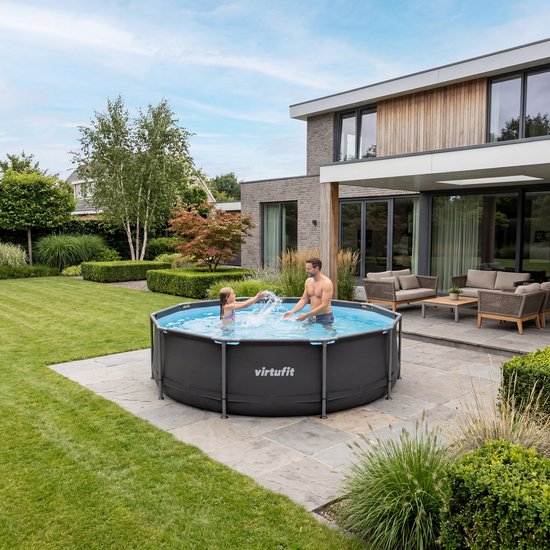 VirtuFit Rond Zwembad Ø305 x 76 cm - Incl. Filterpomp - Opzetzwembad ...