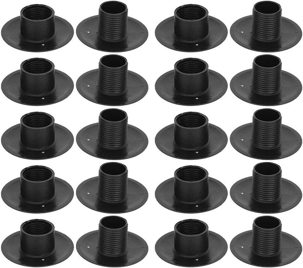 Kogelagers Tafelvoetbal - Lagerstangen Set - Reparatie Onderhoud - Schroefdraad Bevestiging - 10 Stuks 158 Mm - Zwart