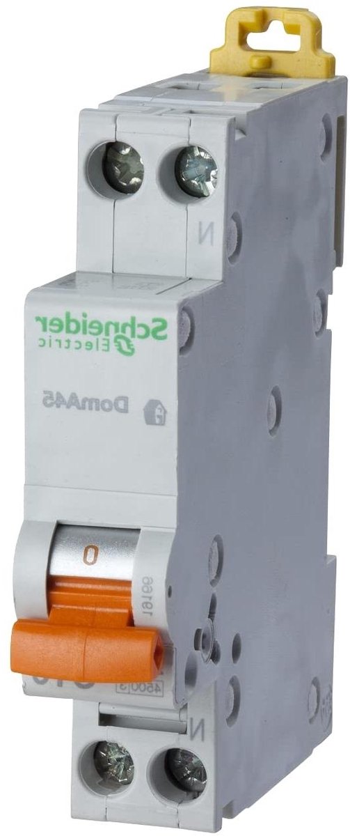 Thermisch-magnetische stroomonderbreker - Automatishe zekering - Elektrische beveiliging - 1P+N 20A - 8 x 6.5 cm - Grijs