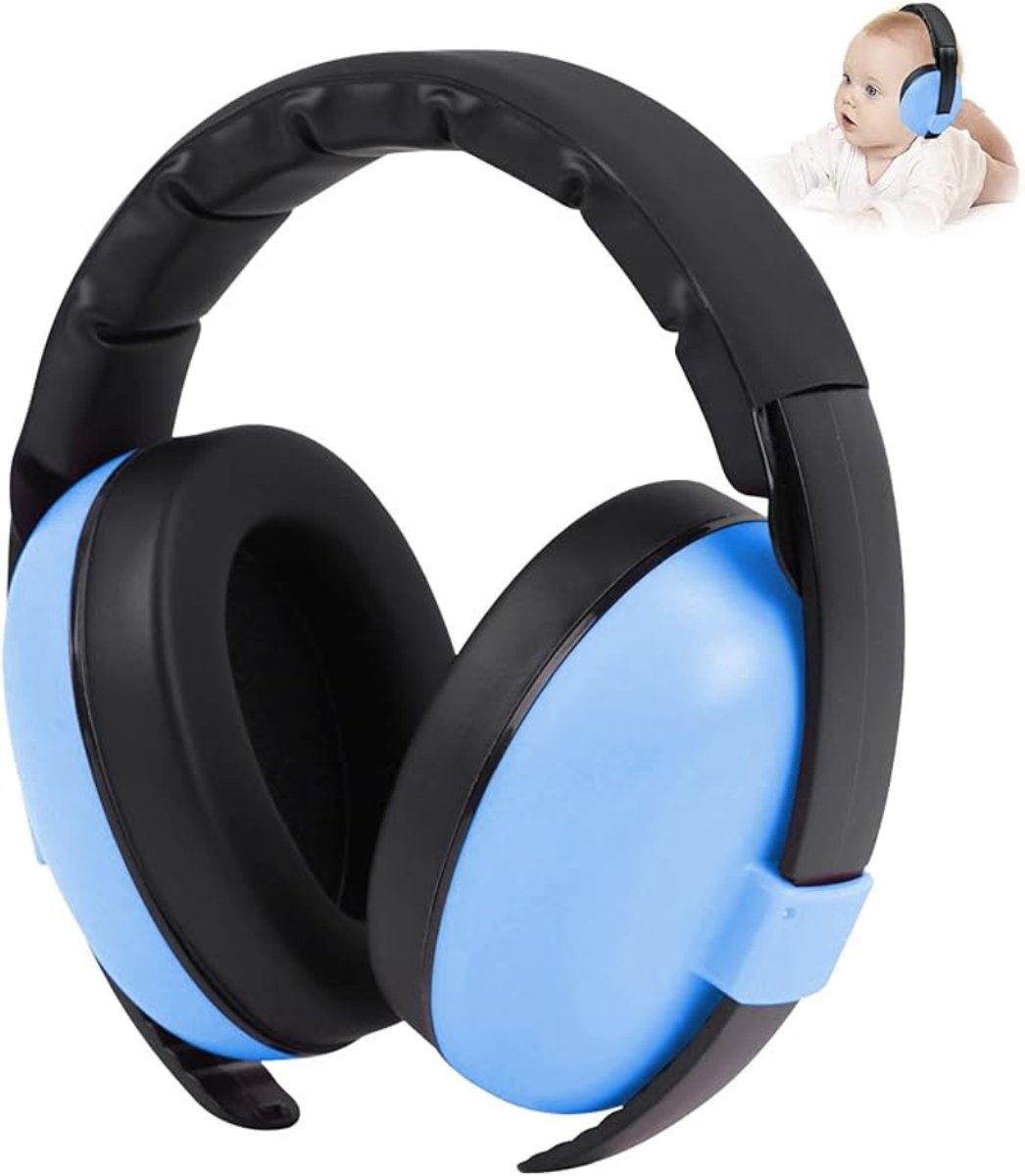 HEZIVO® Geluidsdempende Koptelefoon - Voor Kinderen - Gehoorbescherming Hoofdtelefoon - Noise Cancelling - Verstelbaar - Blauw