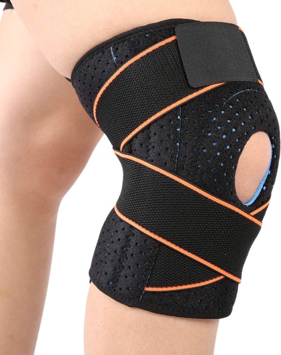 Goodli Kniebrace - One-size - Verstelbare Knieband voor Dames en Heren - Patellabrace met Stabiliteit - Ondersteuning bij Artrose en Meniscus - Zwart