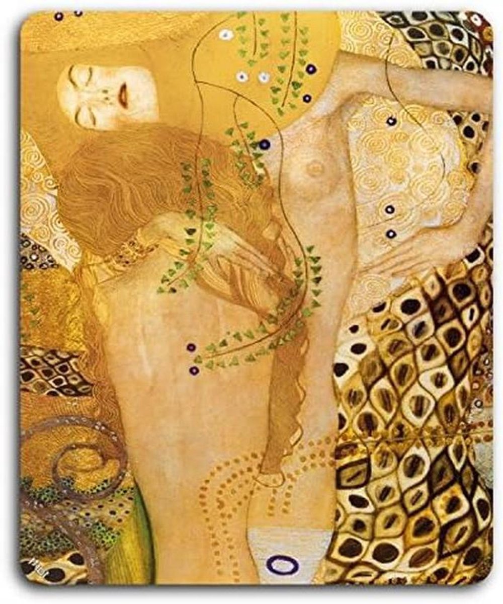 Muismat - Muispad Desk Pad - Comfortabel Muis Gebruik - Gustav Klimt Ontwerp - 23 x 19 cm - Multicolor
