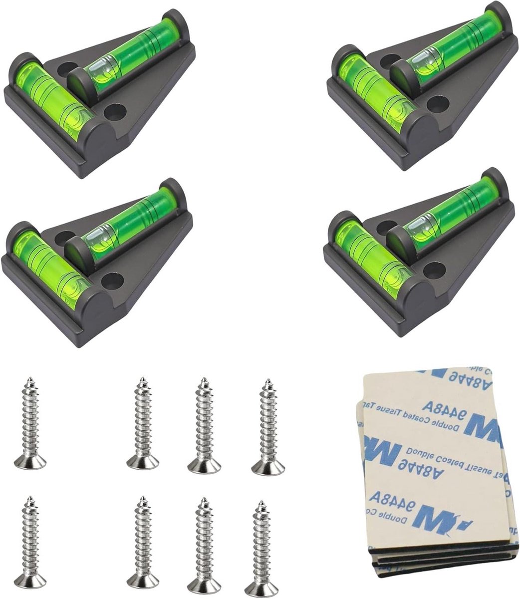 RV Levelers - Nivelleringsaccessoires - Camper Stabiliseren - Dubbelzijdige Functionaliteit - 4 stuks - Transparant