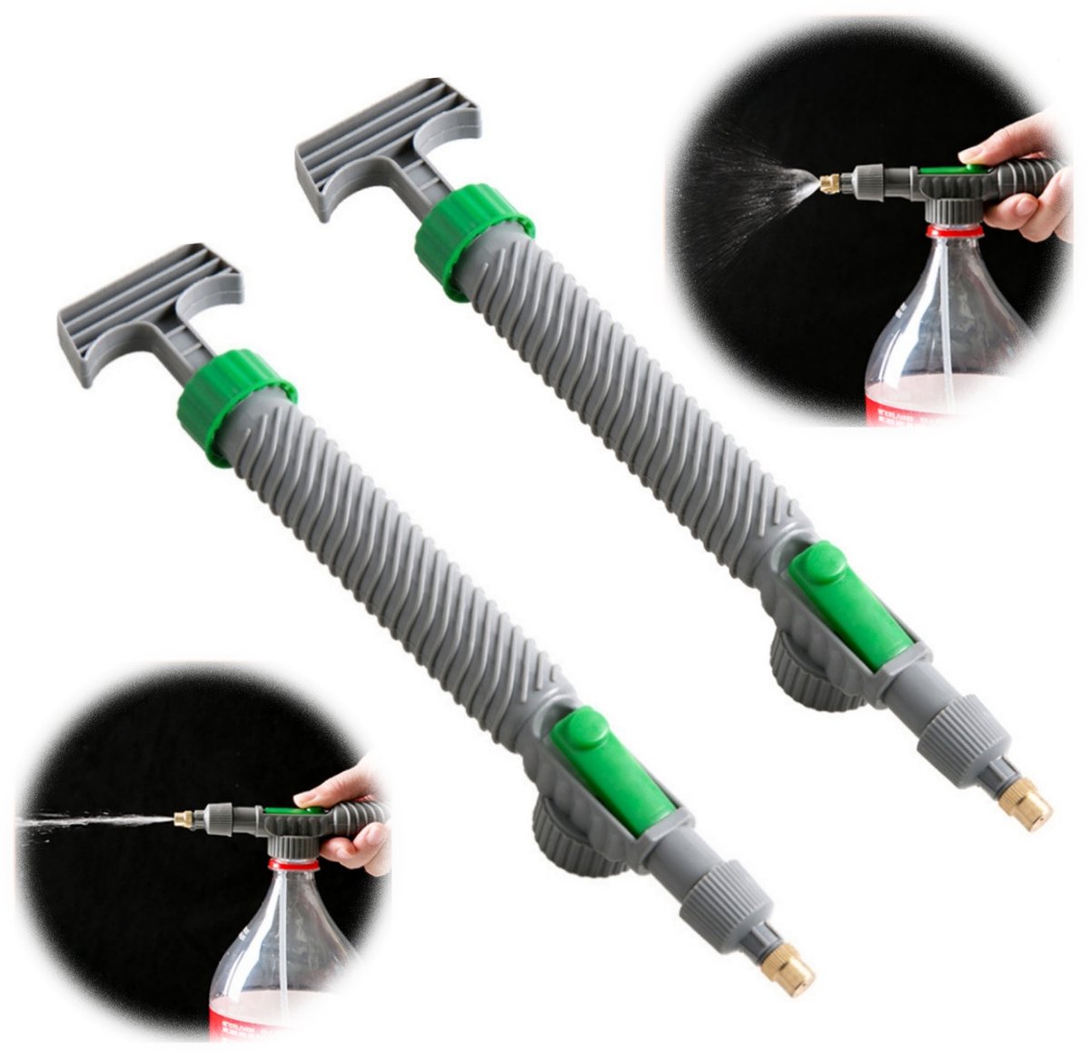Sproeieraccessoireset (2 stuks) - Vervangende sproeikoppen voor planten en huishoudelijk gebruik, lekvrij ontwerp, geschikt voor de meeste flessen van 2 liter