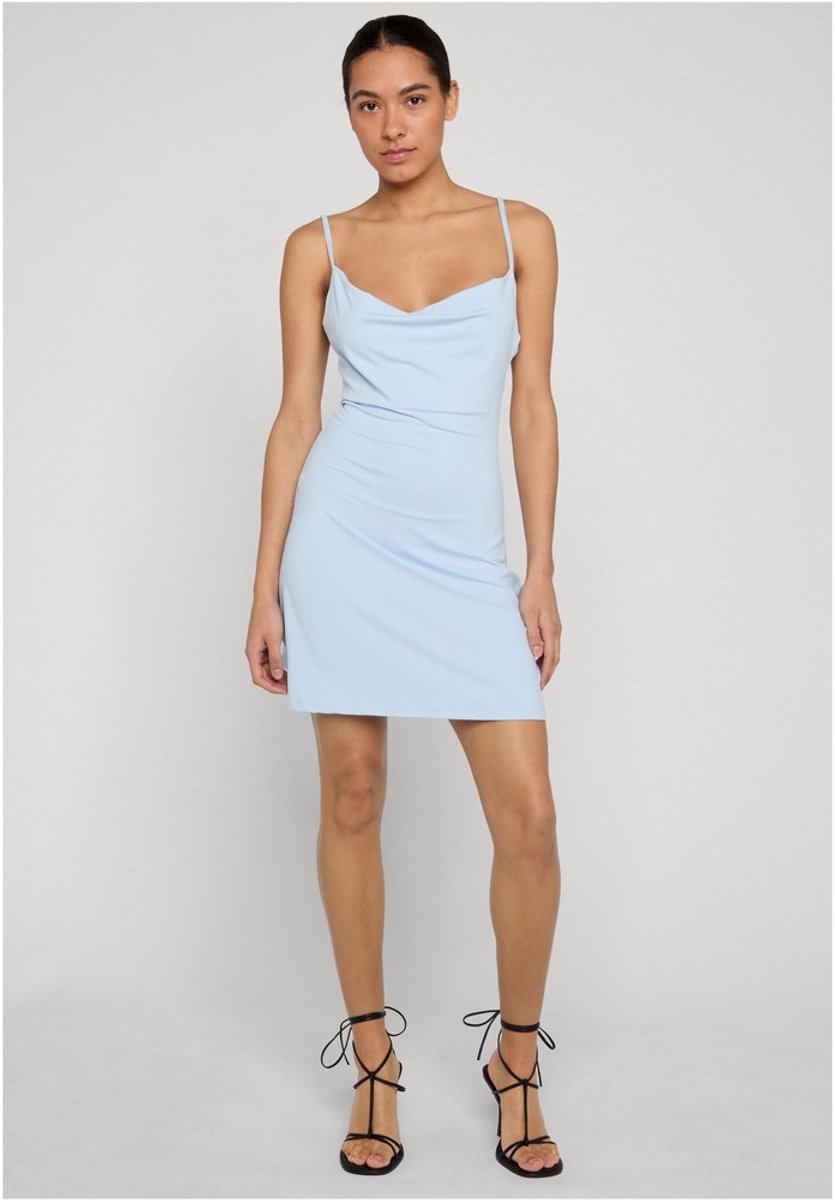 Urban Classics Waterfall Neckline Mini jurk XL Blauw