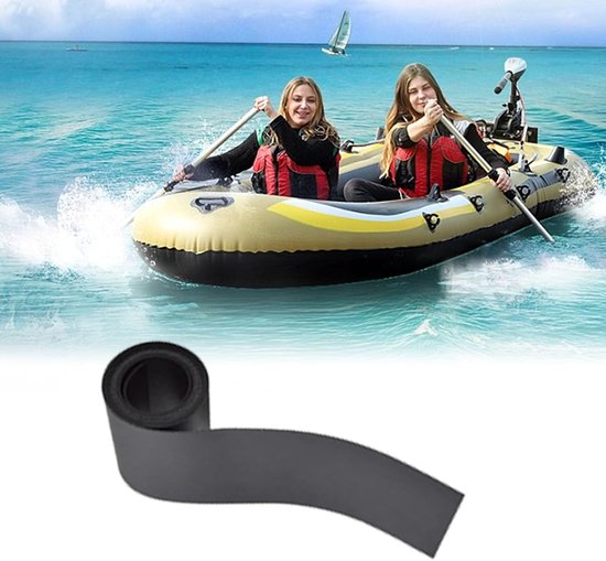 Boot Reparatie Patch - PVC Herstel Kit - Watersport Onderhoud - Waterdicht en Verdikkend - 5 x 100 cm - Zwart van Merkloos — afbeelding 5