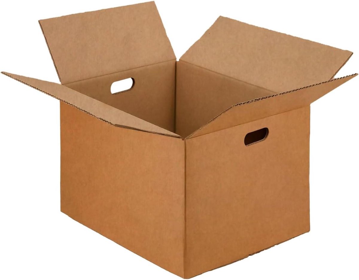 Verhuisdozen Karton - Verzenddozen Opslag - Verhuizen Verpakken Verzenden - Met Versterkte Handgrepen - 60 x 40 x 40 cm